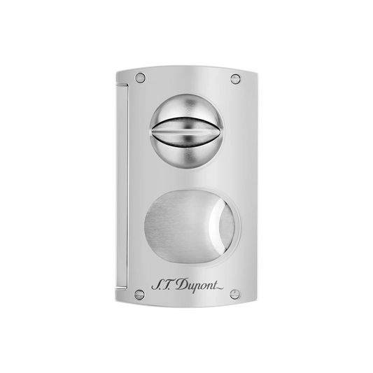 S.T. DUPONT Cigar Cutter/Coupe Cigare Double Blade Silver 003418