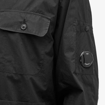 Cp Company 269A Lens Popeline Workwear Overshirt In Black