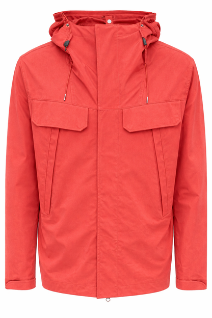 Cp Company Shell-R Double Pocket Goggle Jacket In High Risk Red