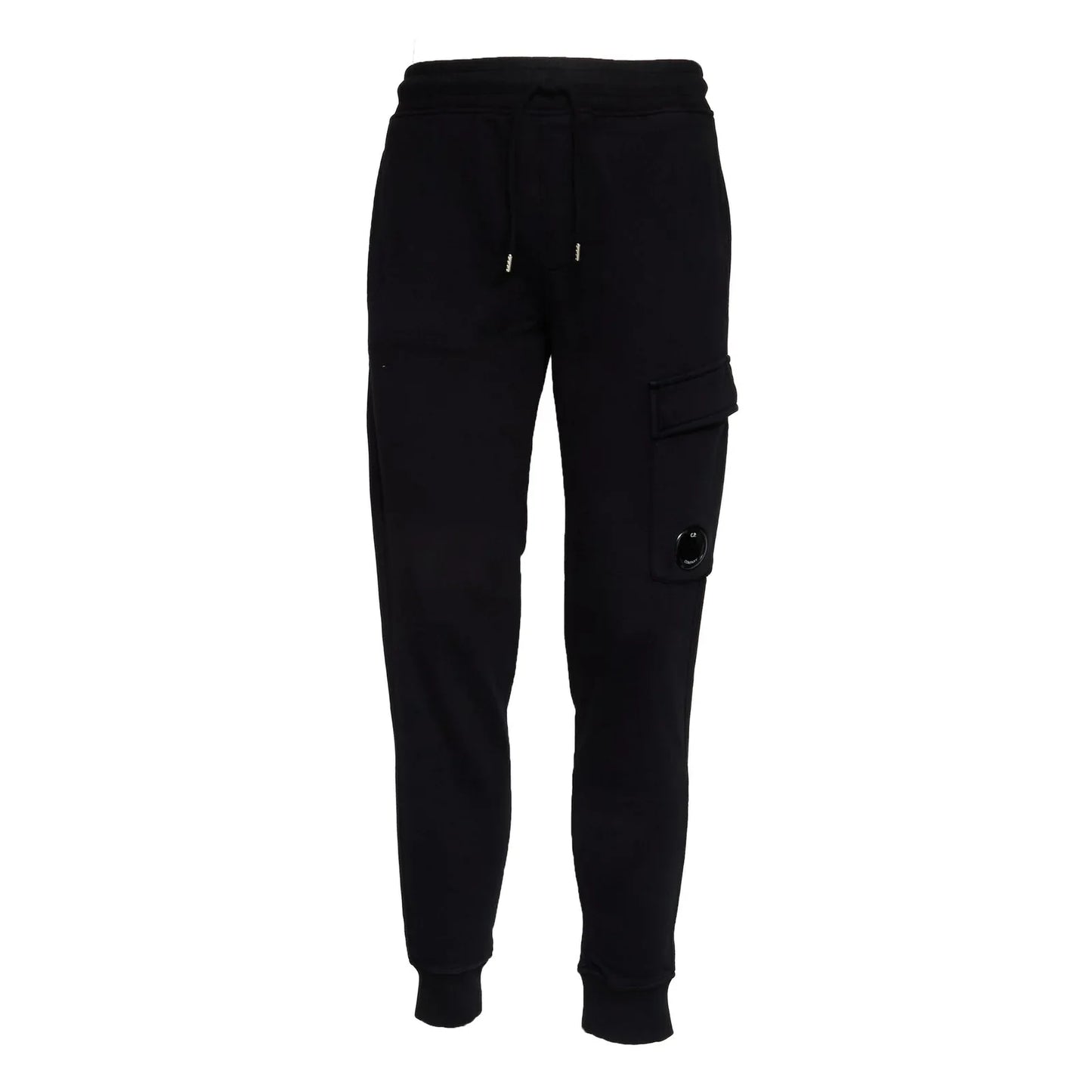Cp Company Diagonal Raised Lens Joggers In Black