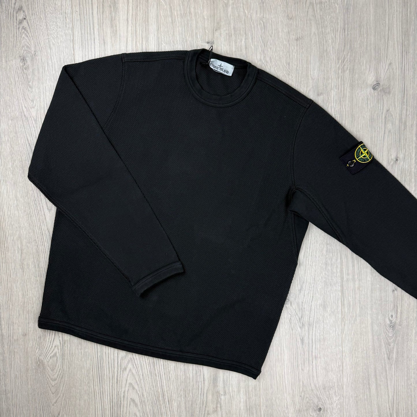 Stone Island Mesh Stitch Sweatshirt - Black