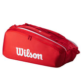Load image into Gallery viewer, Wilson Super Tour Red 9 Pack Tennis Bag 2025