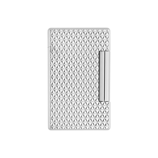 S.T. DUPONT INITIAL DIAMOND HEAD SILVER LIGHTER/BRIQUET 020820