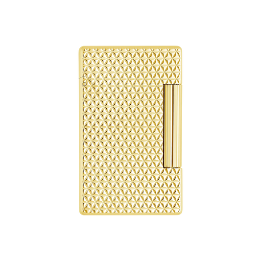 S.T. DUPONT INITIAL DIAMOND HEAD GOLD LIGHTER/BRIQUET 020821