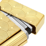Load image into Gallery viewer, S.T. DUPONT Initial Cinetique Guilloche Golden Lighter/Briquet 020845