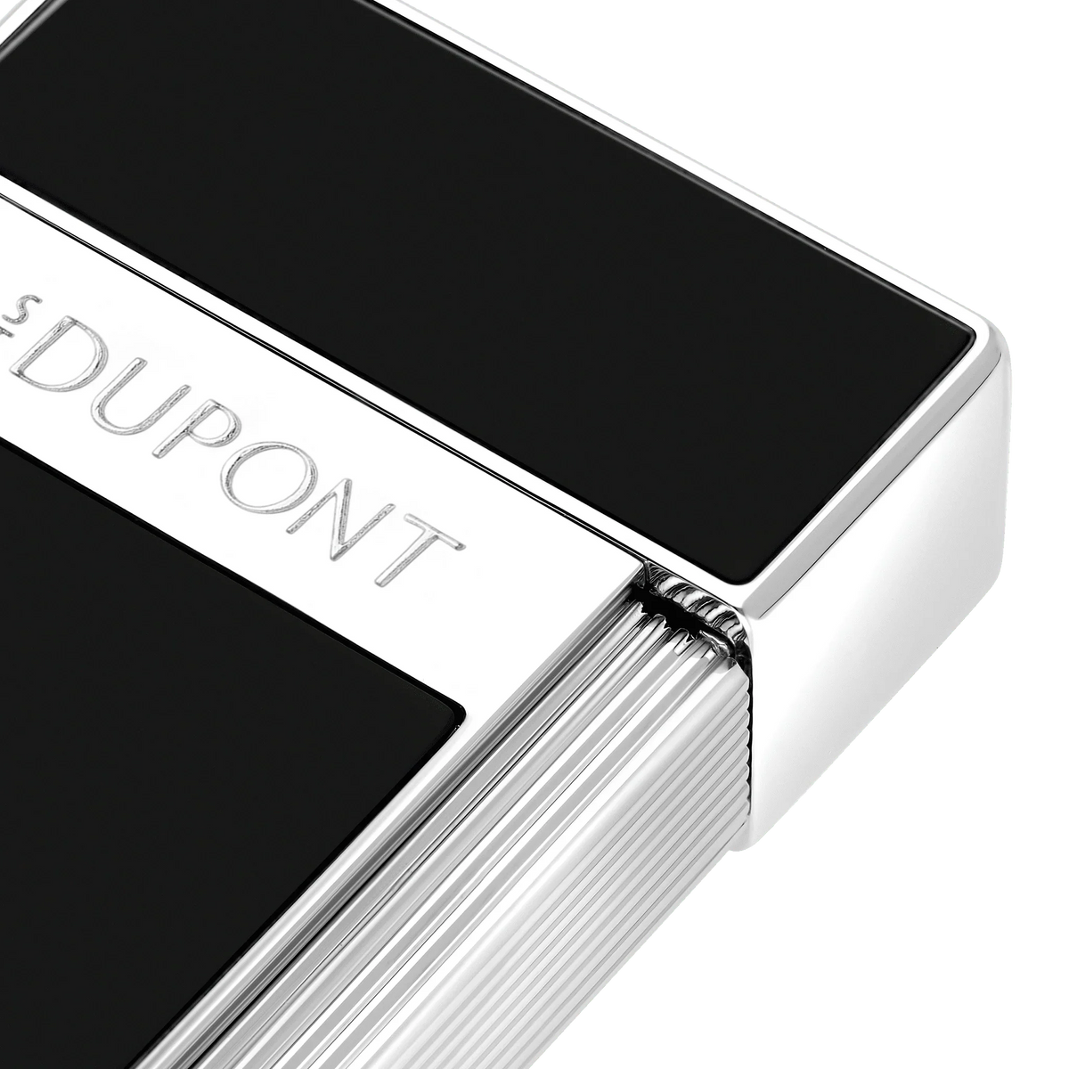 S.T. DUPONT Biggy Black Chrome Silver Lighter/Briquet 025221
