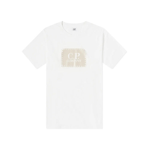 Cp Company Stamp Logo T-Shirt in White