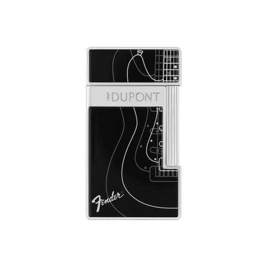 S.T. DUPONT Slimmy Fender Black Lacquered Lighter/Briquet 028025