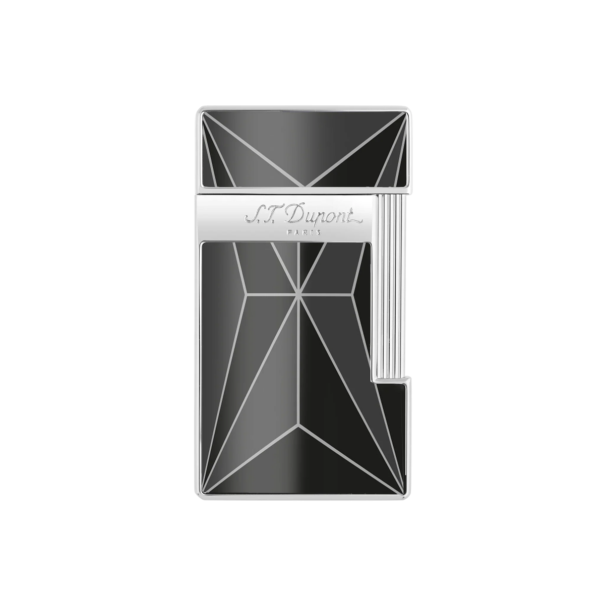 S.T. DUPONT Slimmy Chrome Fire X Black Lighter/Briquet 028070