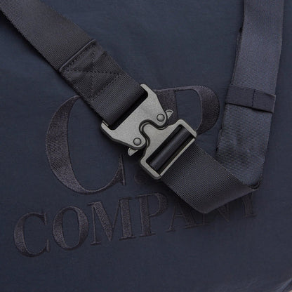 Cp Company Plain Paper Touch Zipped Logo Bag In Navy with Certilogo