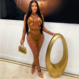Load image into Gallery viewer, Renci caged jumpsuit (Brown)