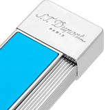 Load image into Gallery viewer, S.T. DUPONT Twiggy Chrome Turquoise Blue Lighter/Briquet 030007