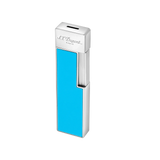 Load image into Gallery viewer, S.T. DUPONT Twiggy Chrome Turquoise Blue Lighter/Briquet 030007