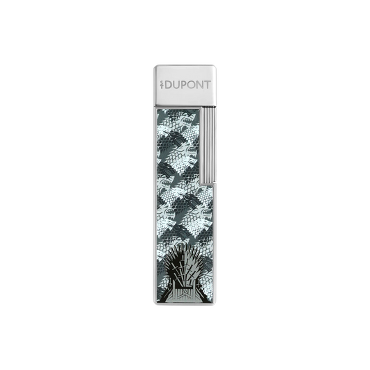S.T. DUPONT Twiggy Lacquered Grey Palladium Game of Thrones Lighter/Briquet 030013
