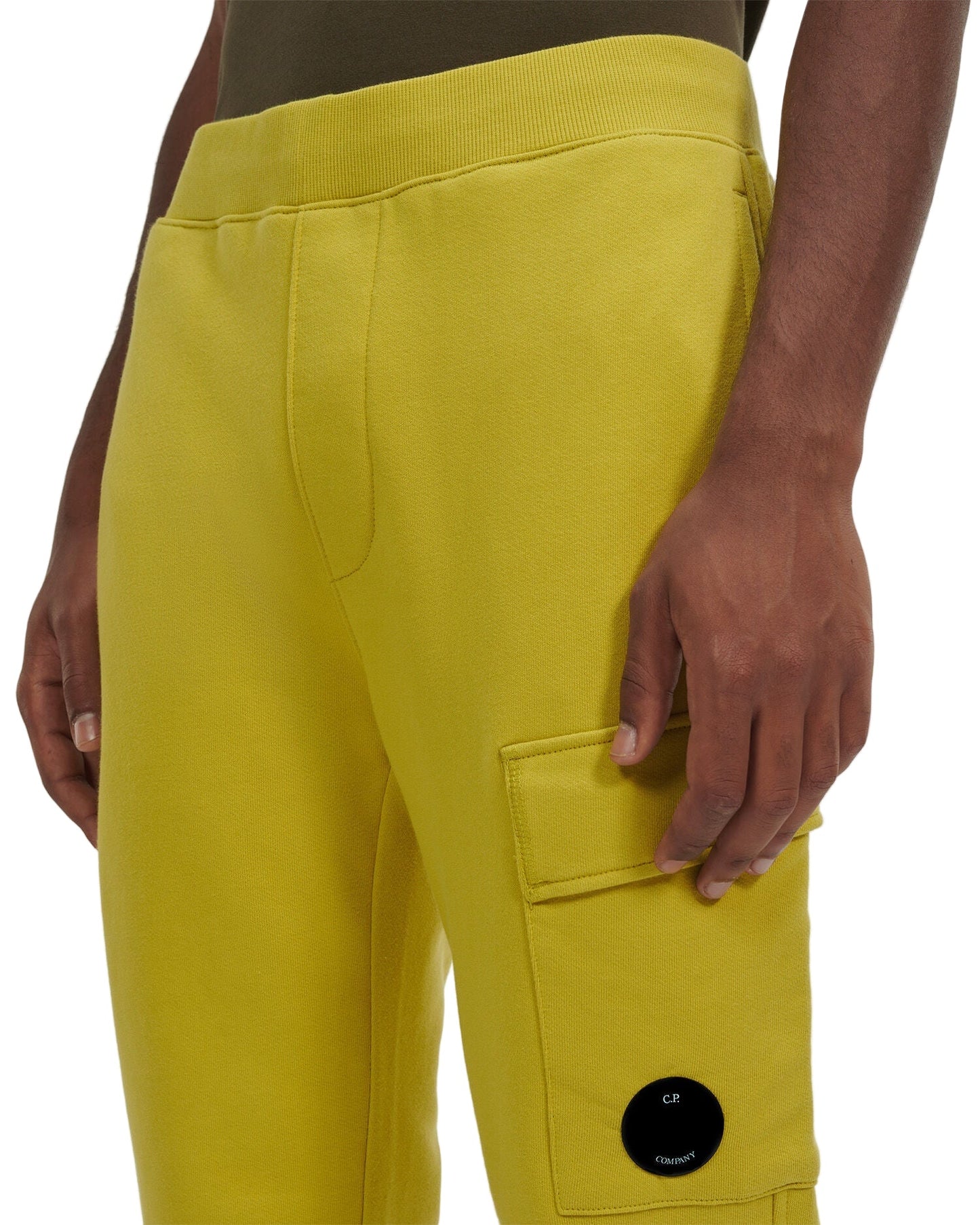 Cp Company Diagonal Raised Lens Joggers in Golden Nugget