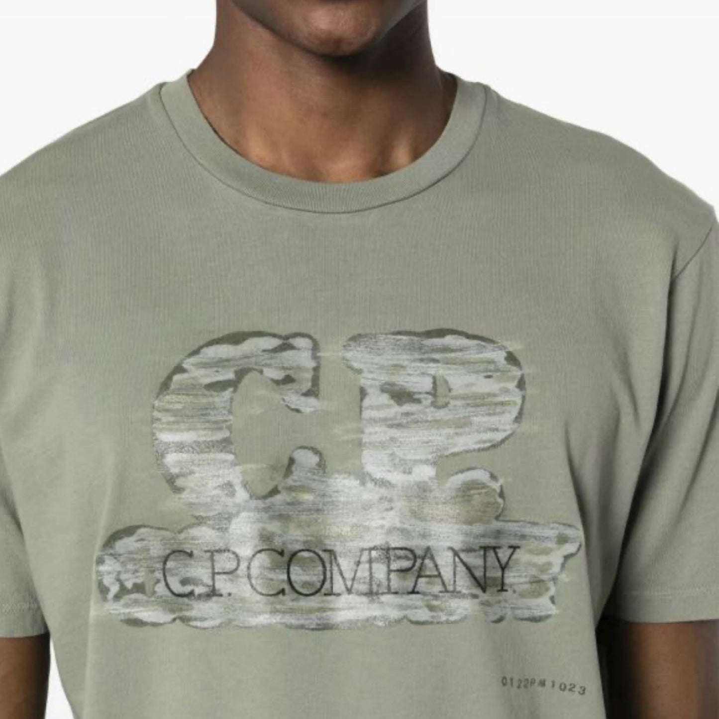 Cp Company 299A Artisinal Logo T-Shirt In Agave Green