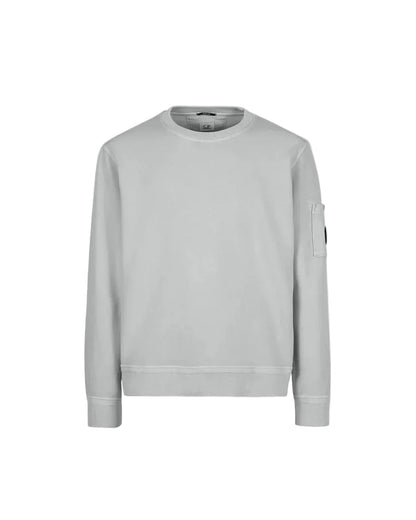 Cp Company Resist Dyed Lens Sweatshirt In Flint Grey