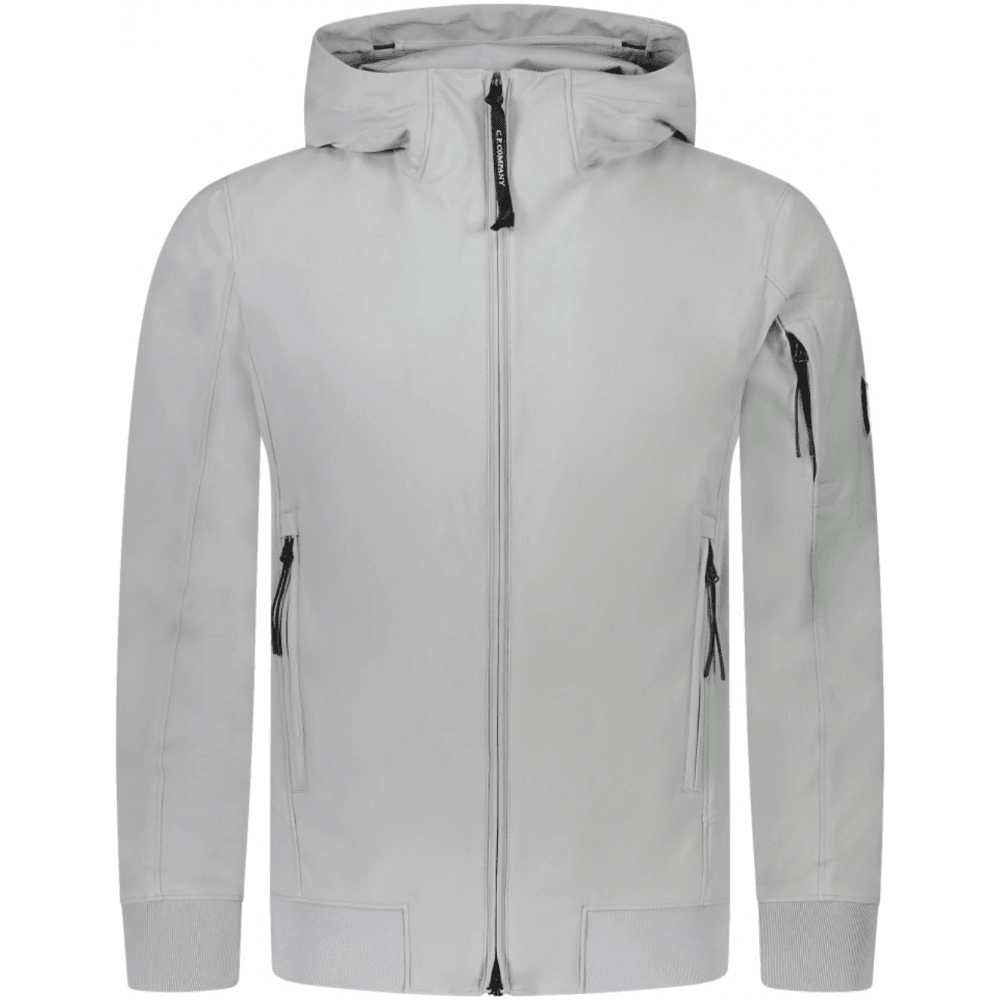 Cp Company S/S Lens Soft Shell Jacket In Drizzle Grey