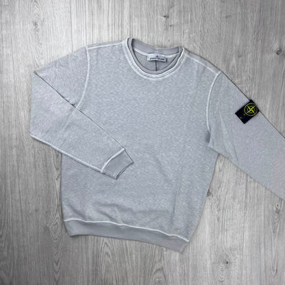 Stone Island Malfilé 'Old' Sweatshirt - Pearl Grey