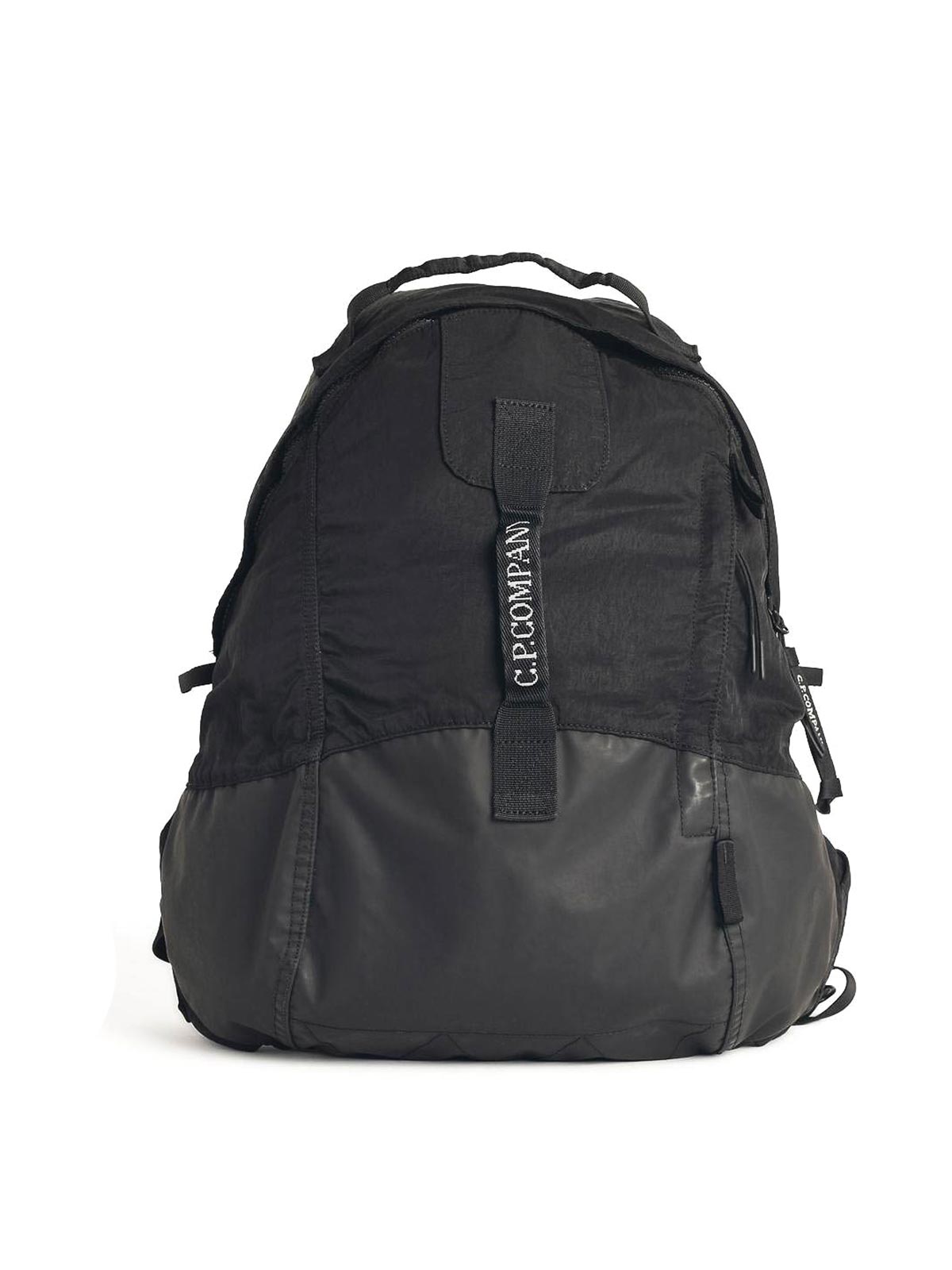 Cp Company 230A Nylon B Rounded Logo Rucksack In Black