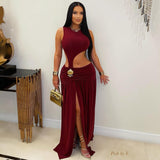 Load image into Gallery viewer, Amirali maxi dress (Brown/gold)