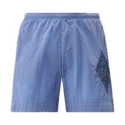 Cp Company Eco-Chrome British Sailor Swim Shorts In Light Blue With Certilogo