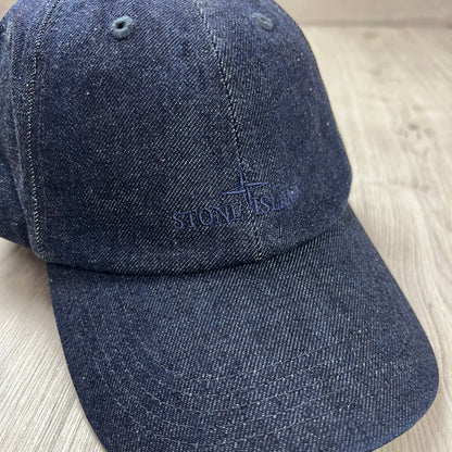 Stone Island Denim Cap - Indigo