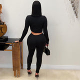Load image into Gallery viewer, Vine ruched leggings set (Black)