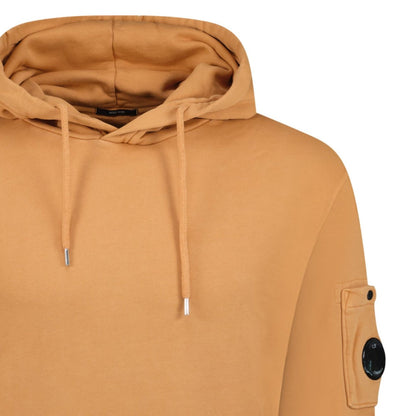 Cp Company 099A Brushed Emerised Resist Dyed Lens Hoodie In Pastry Shell