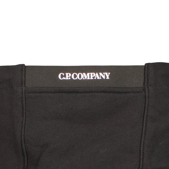 Cp Company 16cm Diagonal Raised Lens Overhead Hoodie In Black