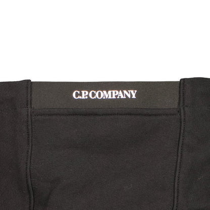 Cp Company 16cm Diagonal Raised Lens Overhead Hoodie In Black