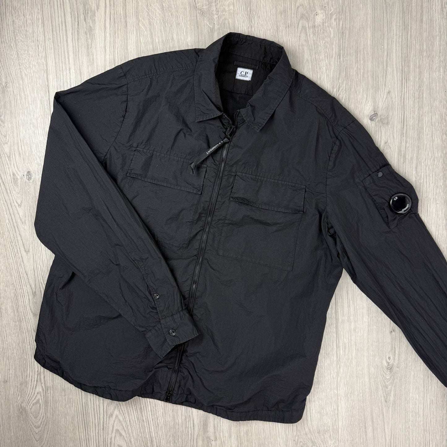 CP Company 'Taylon L' Zip Overshirt - Black
