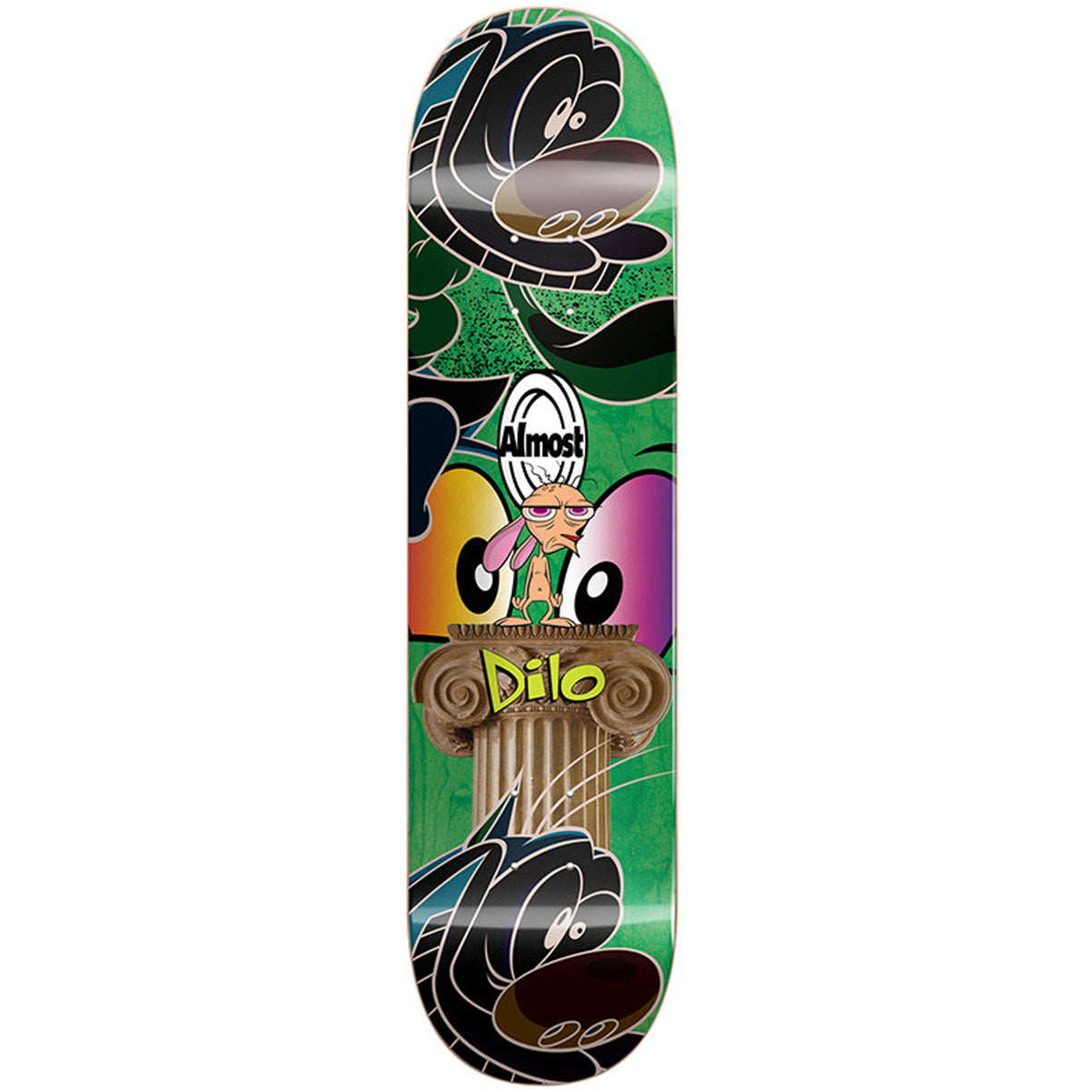 Almost Skateboard Deck Dilo Ren and Stimpy Mixed Up 8.375" x 32.2"