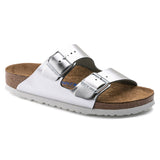 Load image into Gallery viewer, Women's Arizona Soft Footbed Leather Metallic Silver Medium/Narrow