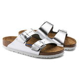 Load image into Gallery viewer, Women's Arizona Soft Footbed Leather Metallic Silver Medium/Narrow