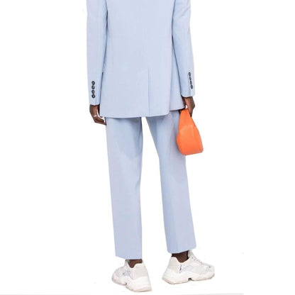 BLANCA VITA Blue Elastane Dress Pants