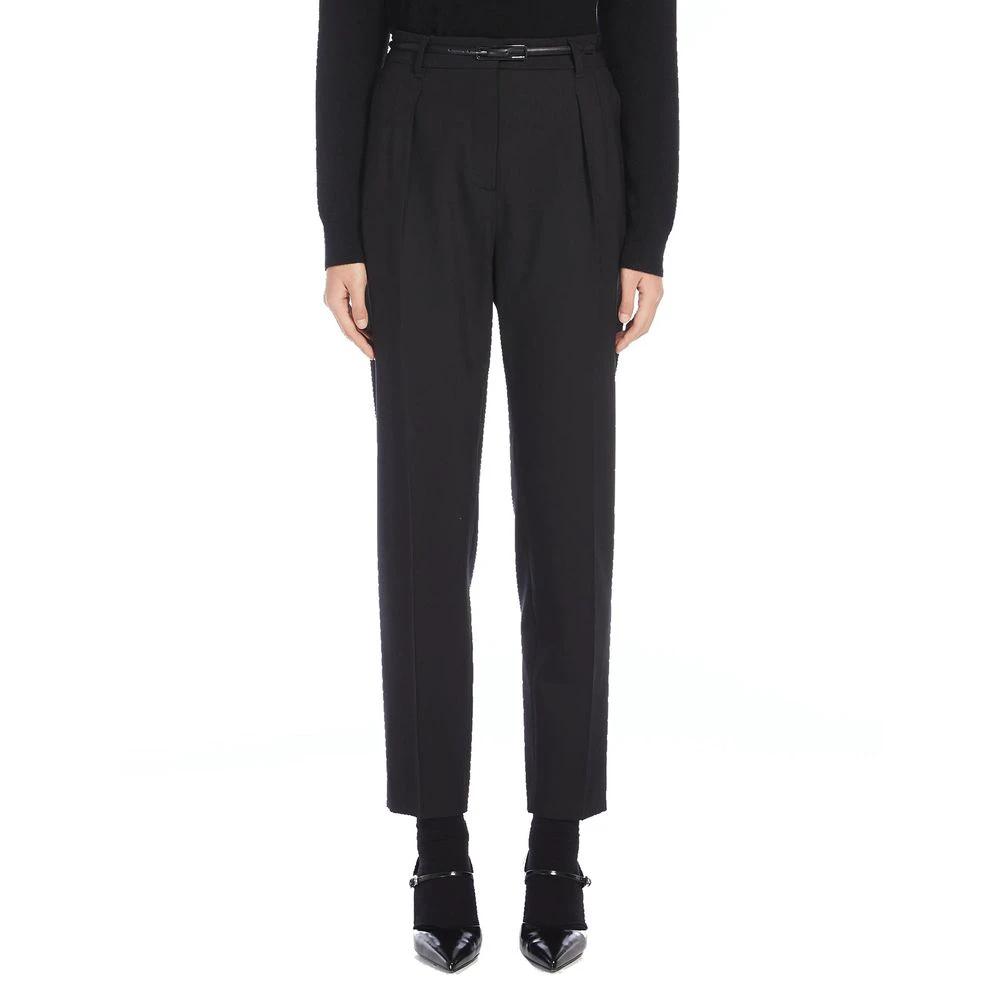 Max Mara Black Elastane Dress Pants