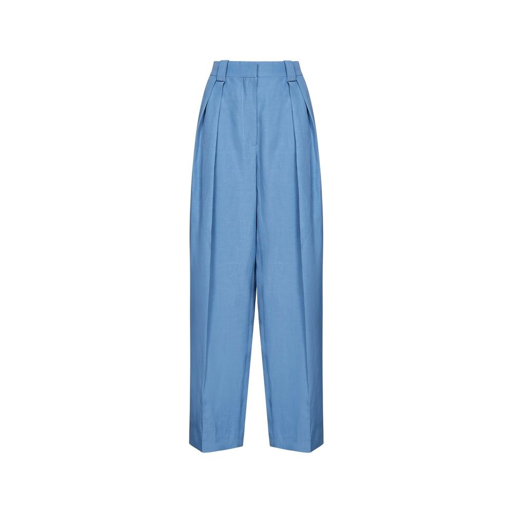 Stella McCartney Blue Linen Casual Pants