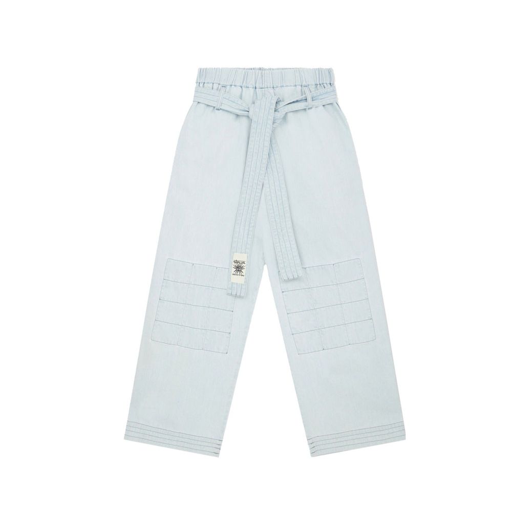 Stella McCartney Blue Cotton Casual Pants