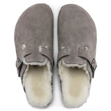 Load image into Gallery viewer, Unisex Boston Shearling Suede Leather Stone Coin Medium/Narrow
