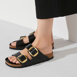 Load image into Gallery viewer, Women's Arizona Big Buckle Natural Leather Patent High Shine Black Medium/Narrow