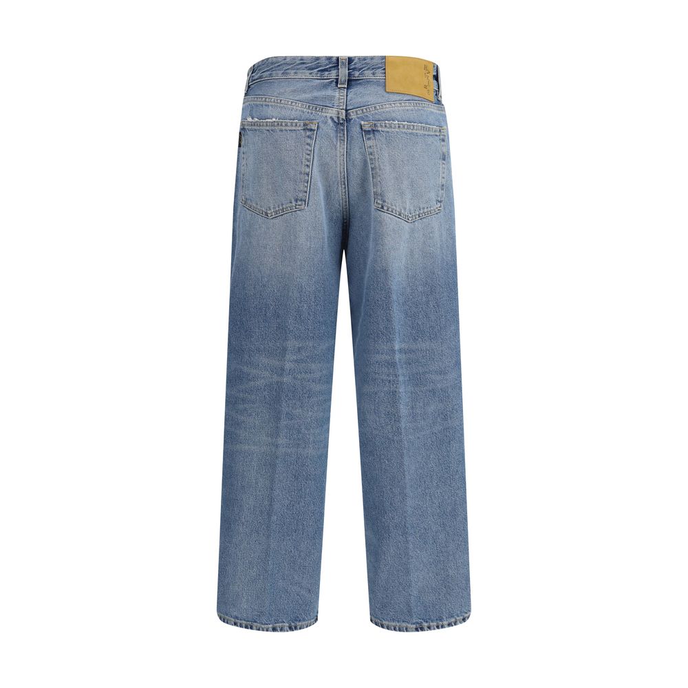 Haikure Blue Cotton Boyfriend Jeans