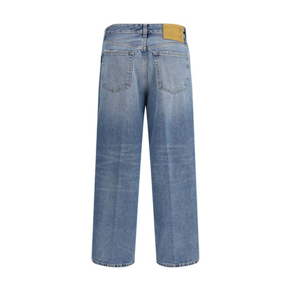 Haikure Blue Cotton Boyfriend Jeans