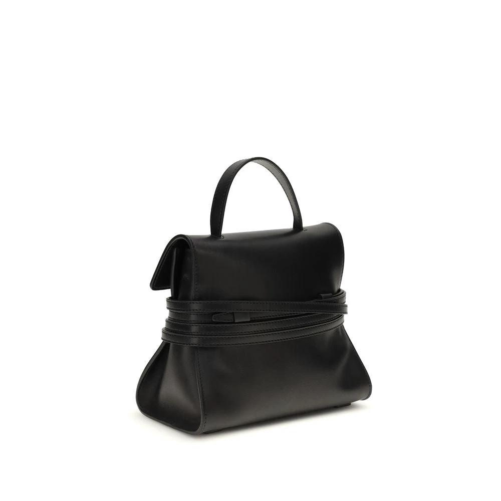 Moschino Black Calf Leather Bos Taurus Handbag