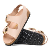 Load image into Gallery viewer, Women's Milano Big Buckle Natural Leather Patent High Shine New Beige Medium/Narrow
