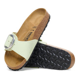 Load image into Gallery viewer, Unisex Madrid Big Buckle Natural Leather Patent Faded Lime Medium/Narrow