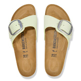 Load image into Gallery viewer, Unisex Madrid Big Buckle Natural Leather Patent Faded Lime Medium/Narrow