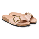 Load image into Gallery viewer, Women's Madrid Big Buckle Natural Leather Patent High Shine New Beige Medium/Narrow