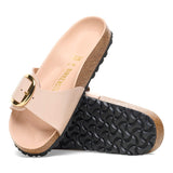 Load image into Gallery viewer, Women's Madrid Big Buckle Natural Leather Patent High Shine New Beige Medium/Narrow
