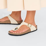 Load image into Gallery viewer, Women's Gizeh Nubuck Leather Ecru Regular/Wide
